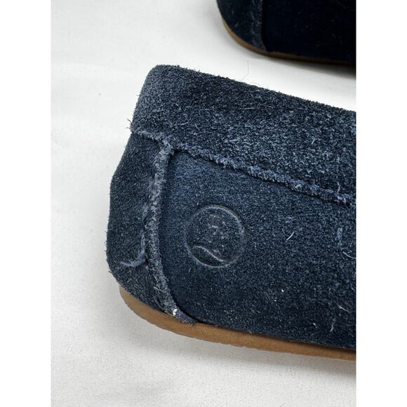 Lands End Slippers Womens 9 Moccasin Blue Slip On Comfort Casual Round Toe Flats - Picture 4 of 11